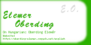 elemer oberding business card